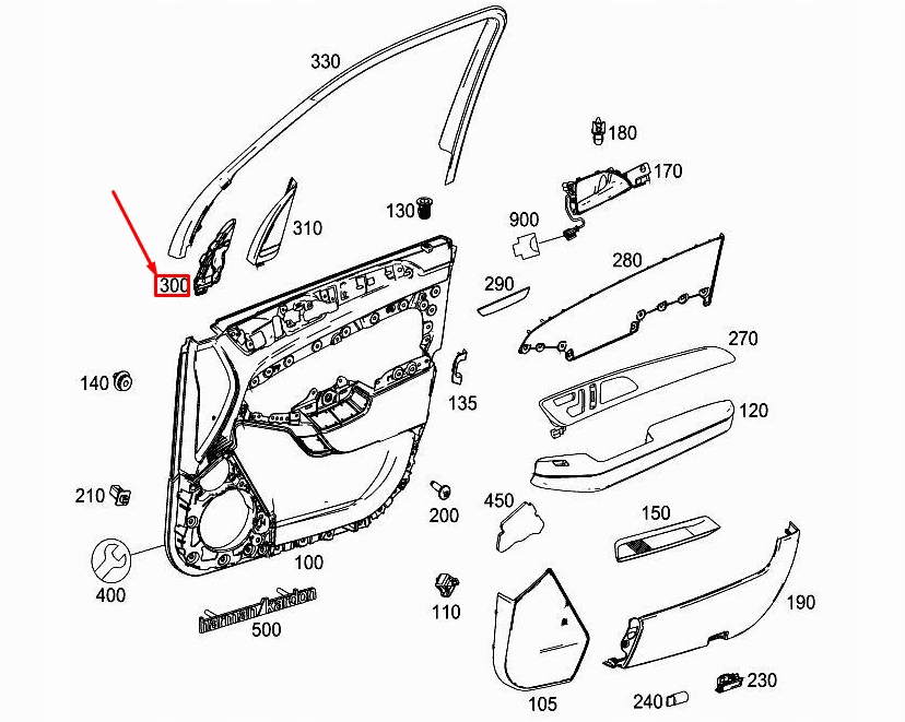 фото №1, Mercedes-benz ml w166 rh mirror triangle inside гасник a1667270290