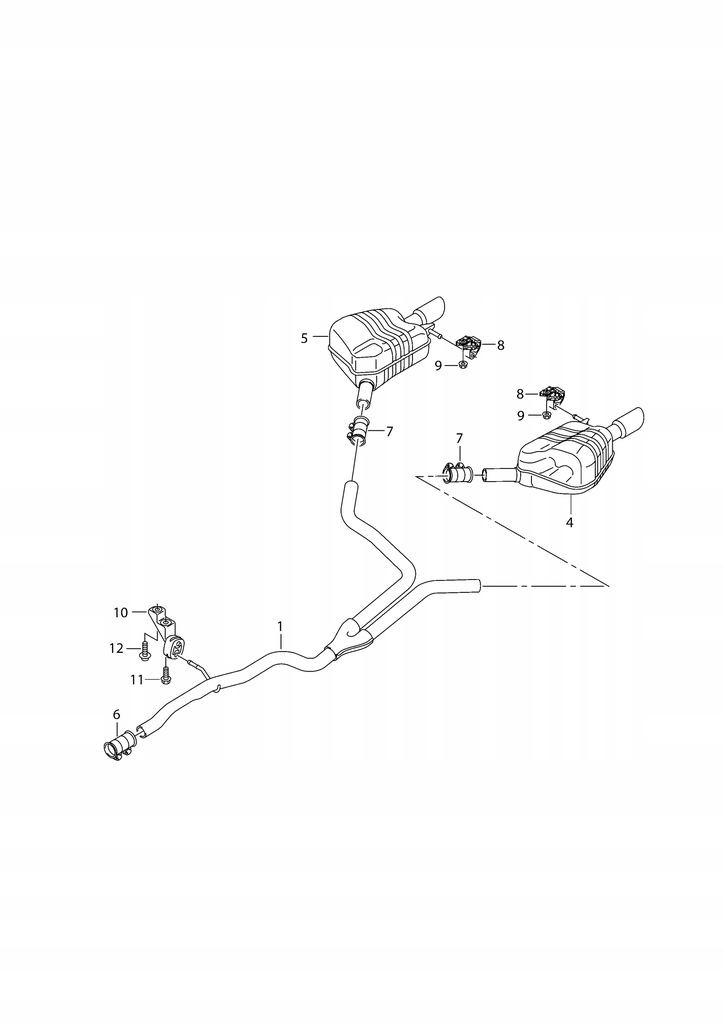 фото №12, Соединитель хомут выхлоп audi rs6 c6 1k0253141p