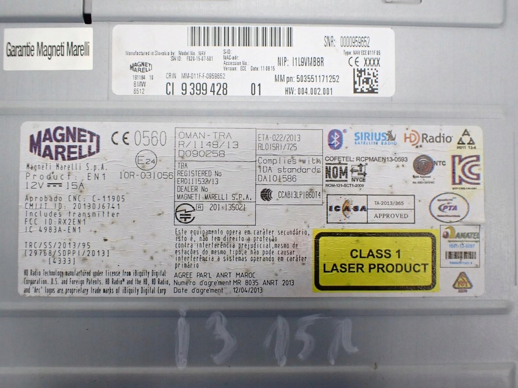 фото №12, Навигация navi радио дисплей 9399428 9306742 bmw i3 i01 15r