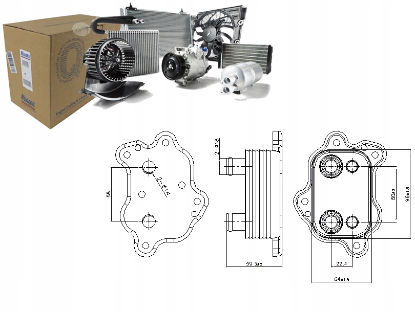 фото №1, Радіатор оливи mini r50 r53 r52 1.6 03.02-07.08 nissens