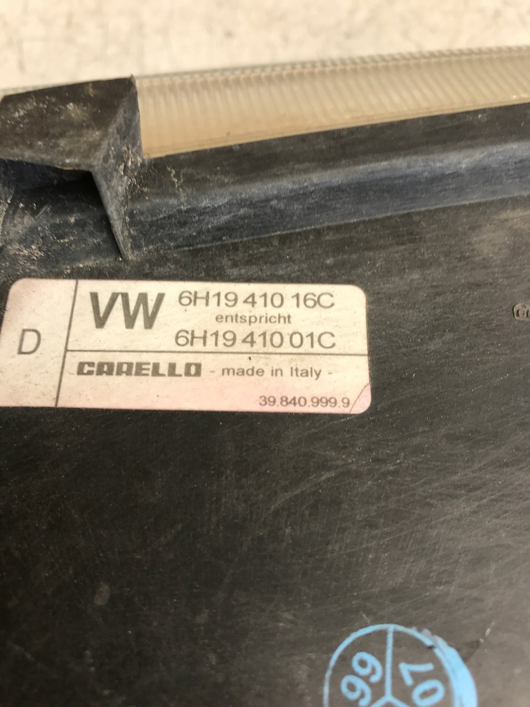 фото №8, Лампа правый перед seat arosa 6h1941016c europa