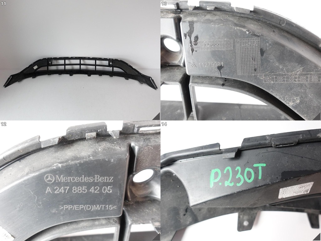 фото №12, Mercedes gla ii h247 amg 19- нижня kartka w бампер перед хром