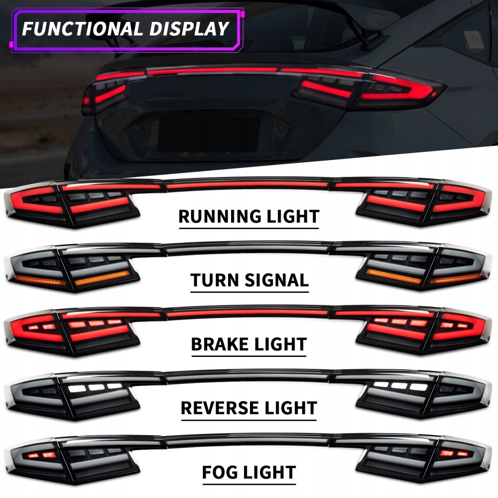 Купить Фонари задние full led к задних света honda civic хэтчбек type-r 2021-2025