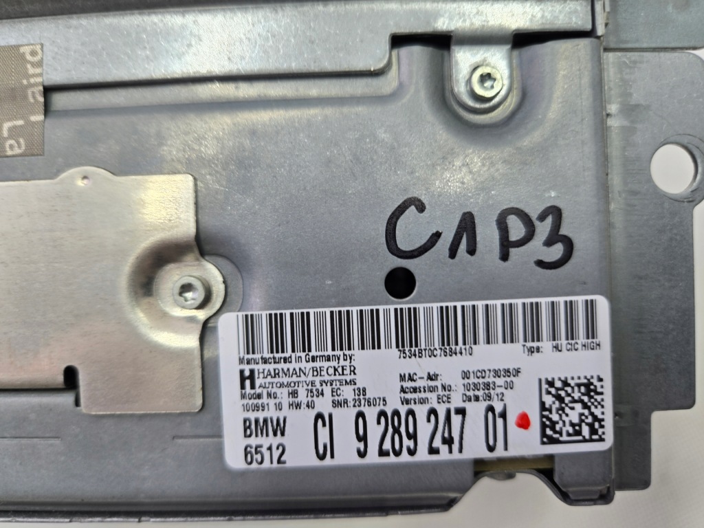 Bmw 5 f10 f11 радио навигация 9289247 Оригинал