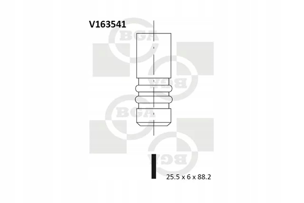 Клапан двигателя выхлоп v163541 bga Цена