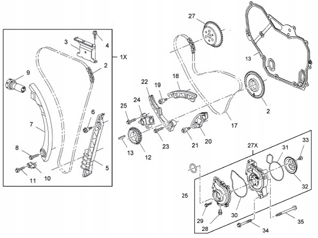 Оригинальный номер opel 12635447 набор цепи распределительного вала оригинал Оригинал