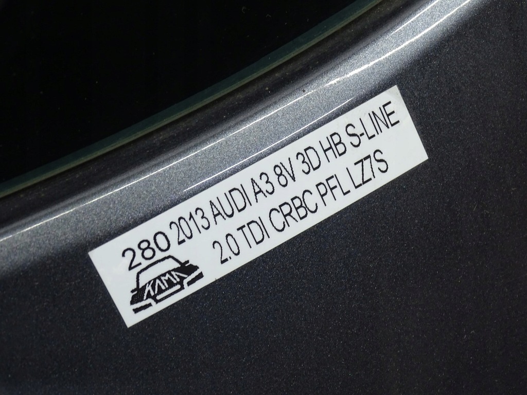 фото №12, Крышка багажника + стекло задняя задняя багажника audi a3 s3 8v 3d hb s-line lz7s серая