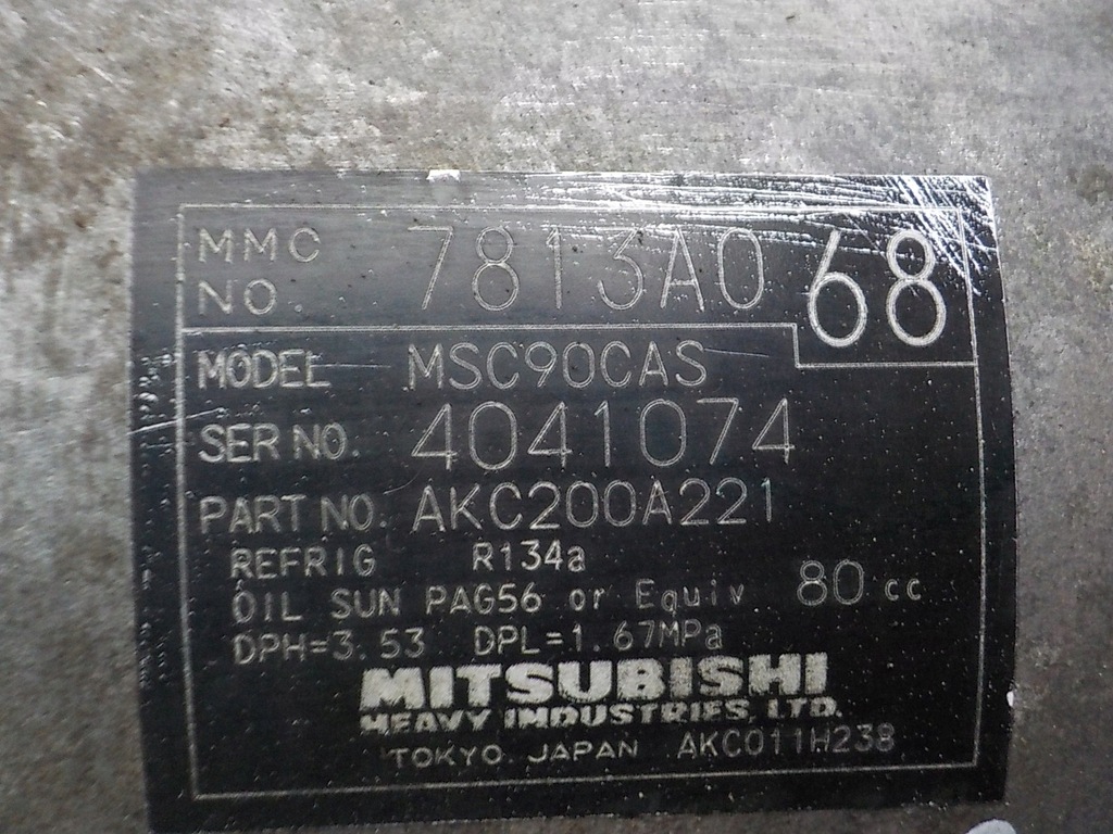 фото №9, Mitsubishi outlander ii 2.0 did bsy компрессор кондиционера 7813a068