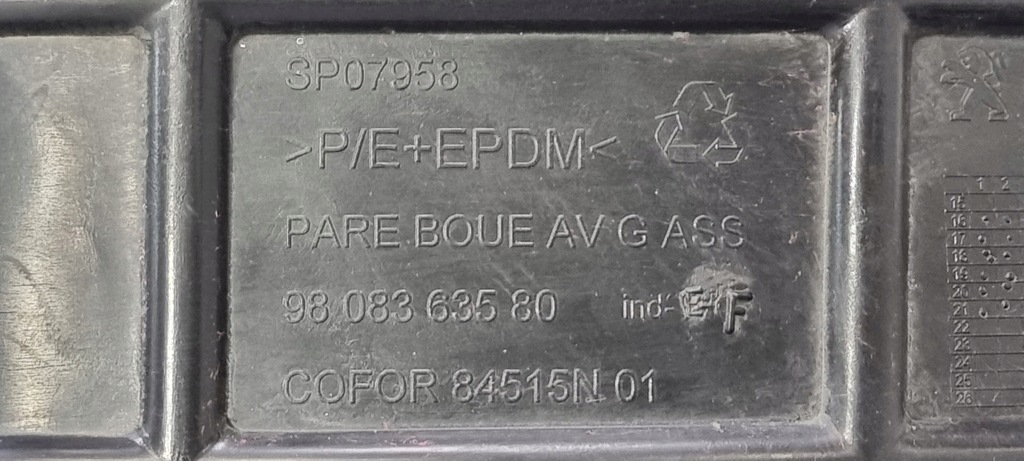 фото №13, Подкрылок левый перед передние jumpy expert proace 16-