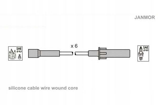 фото №1, Janmor дроти запалювання jeep wrangler iii 3.8 j
