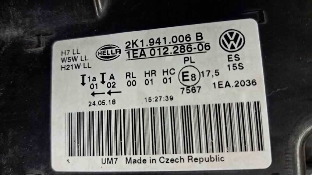 фото №5, Vw caddy 2k1 лампа передняя