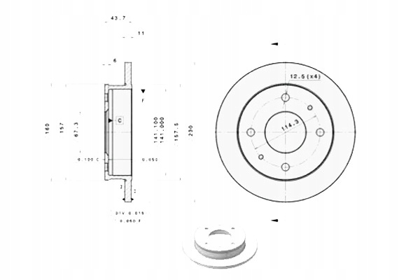 фото №1, Brembo гальмівні диски гальмівні 2szt. hyundai atos 1.0 02.
