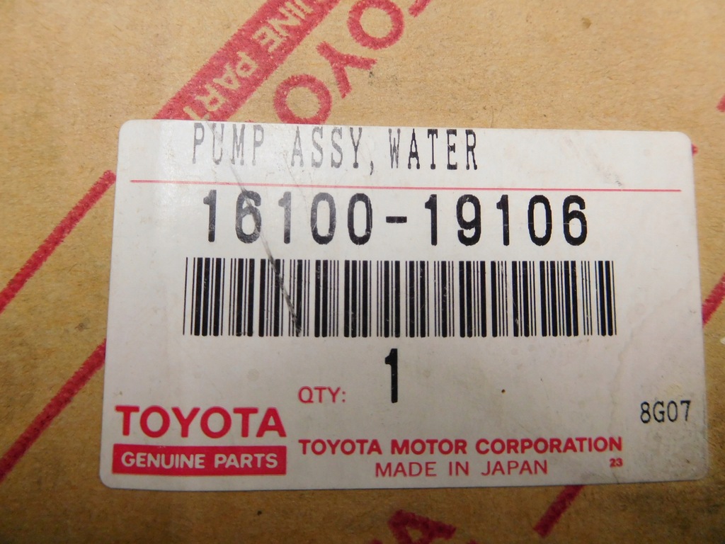 фото №8, Toyota оригінальний номер 16100-19106 насос wody
