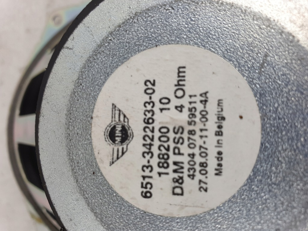 фото №4, Mini cooper r56 r59 r55 динамик задний низкочастотный