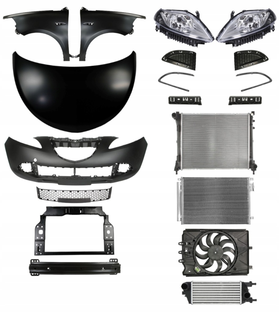 фото №1, Lancia ypsilon 11-15 капот бампер крыло решётка радиатора набор запчасти