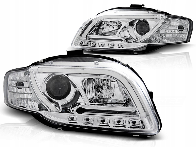 Купити Ліхтарі  audi a4 b7 04-08r led трубка  ходові вогні смуга хром