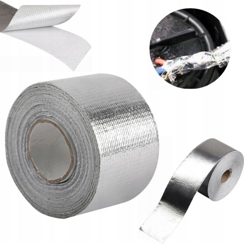 фото №1, Samoprzylepna пленка алюминиевая лента трубы выпускной изоляция тепловая 5m
