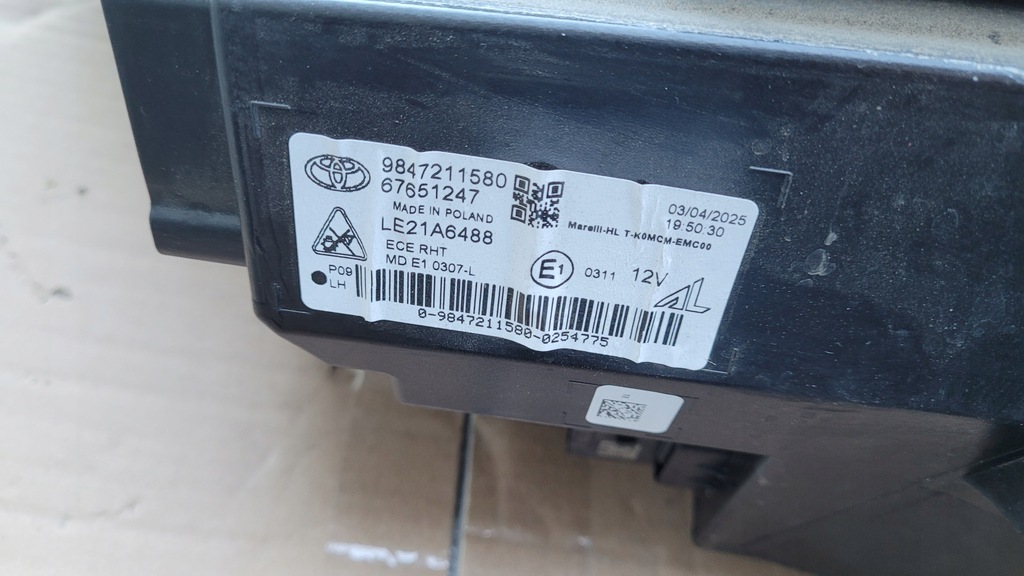 фото №7, Лампа левая правая перед передняя toyota proace ii lift 24- фара комплект