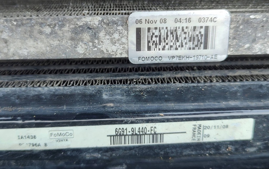 Комплект радиатор woda интеркулер ford mondeo mk4 galaxy s-max 2.0tdci оригинал Оригинал