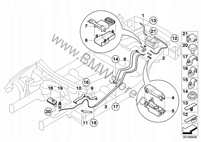 Bmw e60 e61 e63 накладка трубка полюс plus акумулятор 6927750 6927752 в Україні