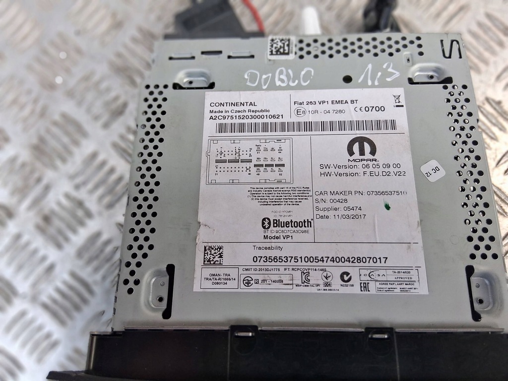 фото №3, Fiat doblo ii радио радиопроигрыватель 07356537510