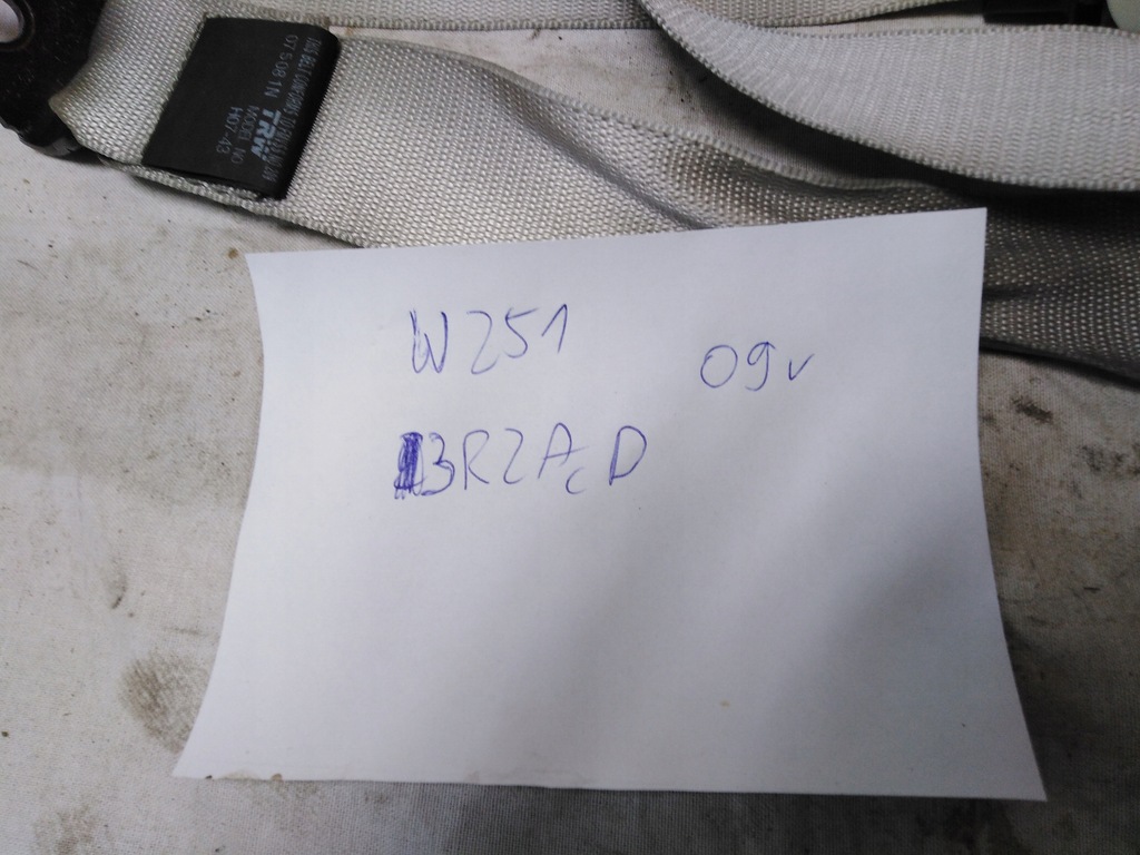 фото №2, Mercedes r w251 pas безпеки 3 ряд 09r 2518603785