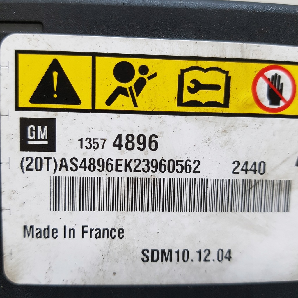 фото №3, Модуль подушка безпеки opel astra j 13574896
