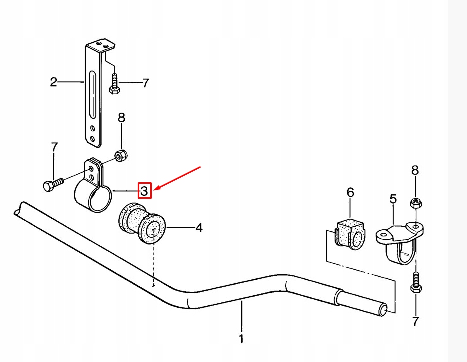 Суппорт крепление  передний стабилизатора porsche 944 94434373100 оригинальный с Разборки