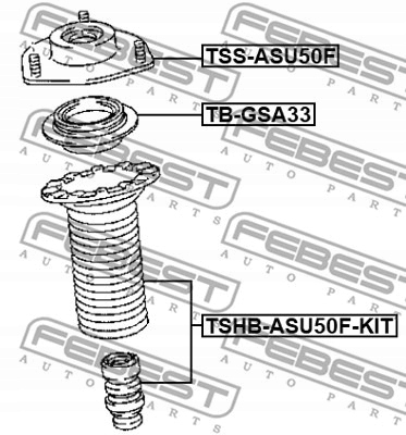 фото №3, Febest tss-asu50f кронштейн амортизатора