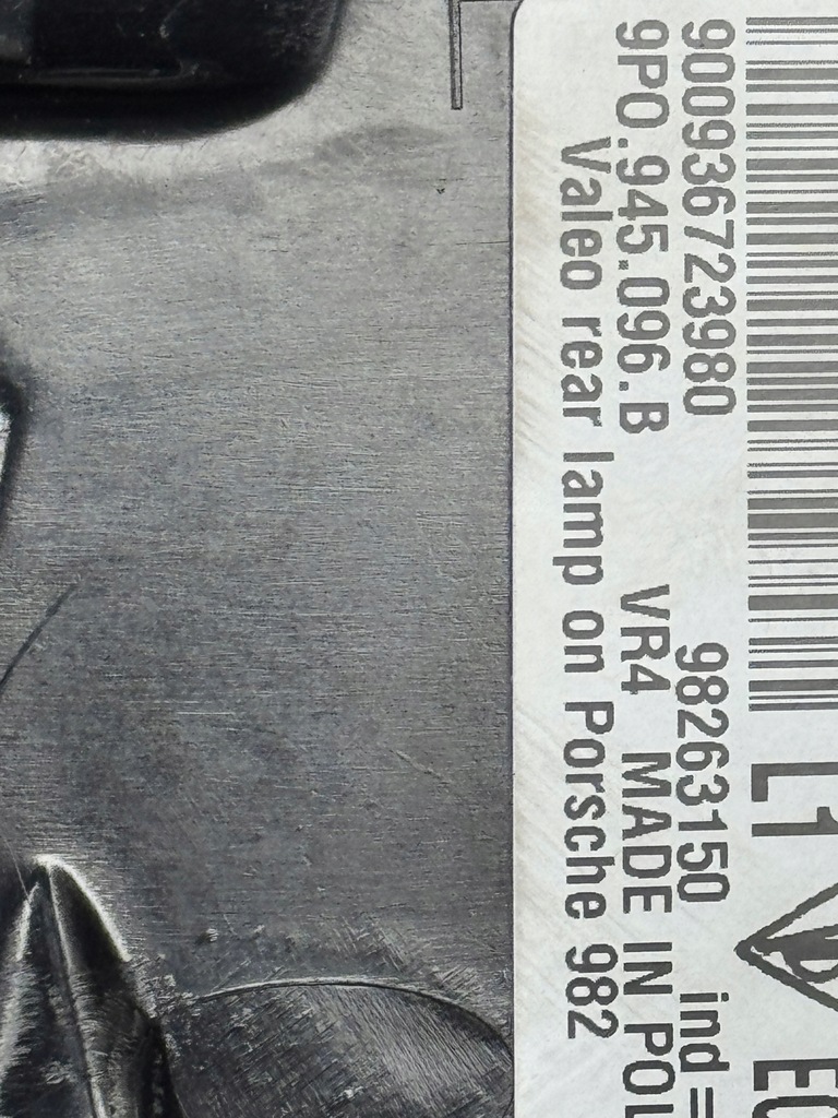 фото №12, Лампа ліва задня задня porsche boxster cayman gt4 gts turbo 9p0945095b