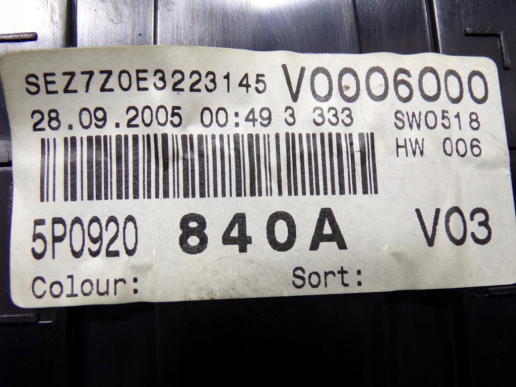 фото №13, Seat toledo iii 2.0 tdi лічильник 5p0920840a