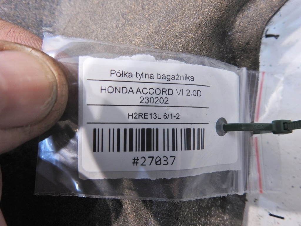 фото №8, Полиця задня honda accord vi sedan