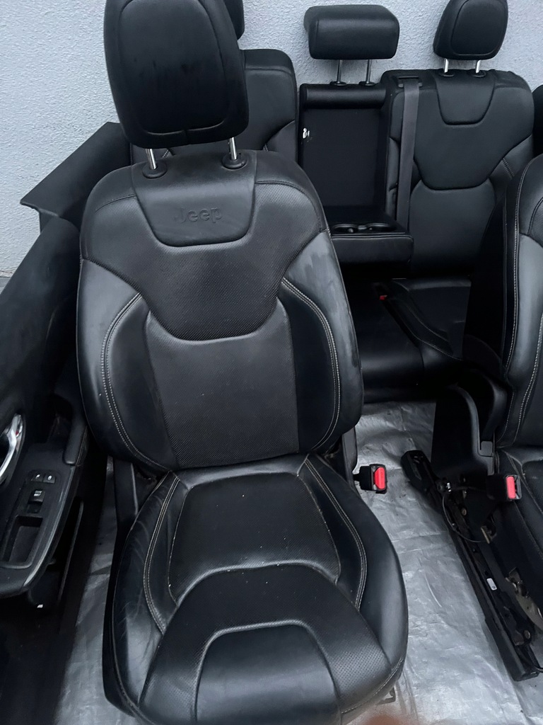 фото №8, Jeep cherokee kl сидіння заднє сидіння обшивки шкіра