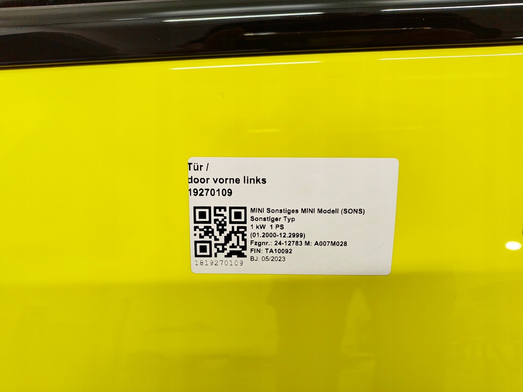 фото №3, Mini cooper j01 дверь левая keyless c6n