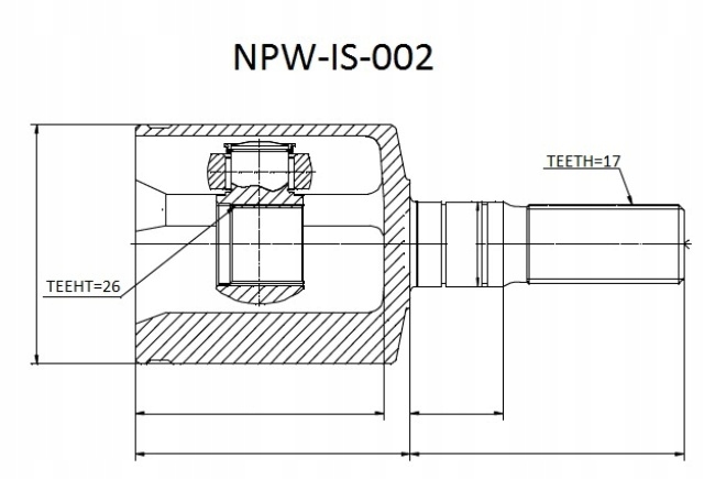 фото №1, Npw-is-002 nty шарнир внутренний isuzu trooper, honda passport, opel monte