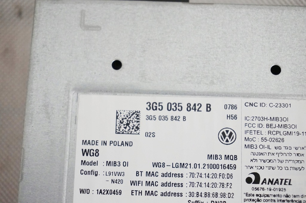 фото №6, Мультимедіа зчитувач vw arteon 3h fl 3g5035842b