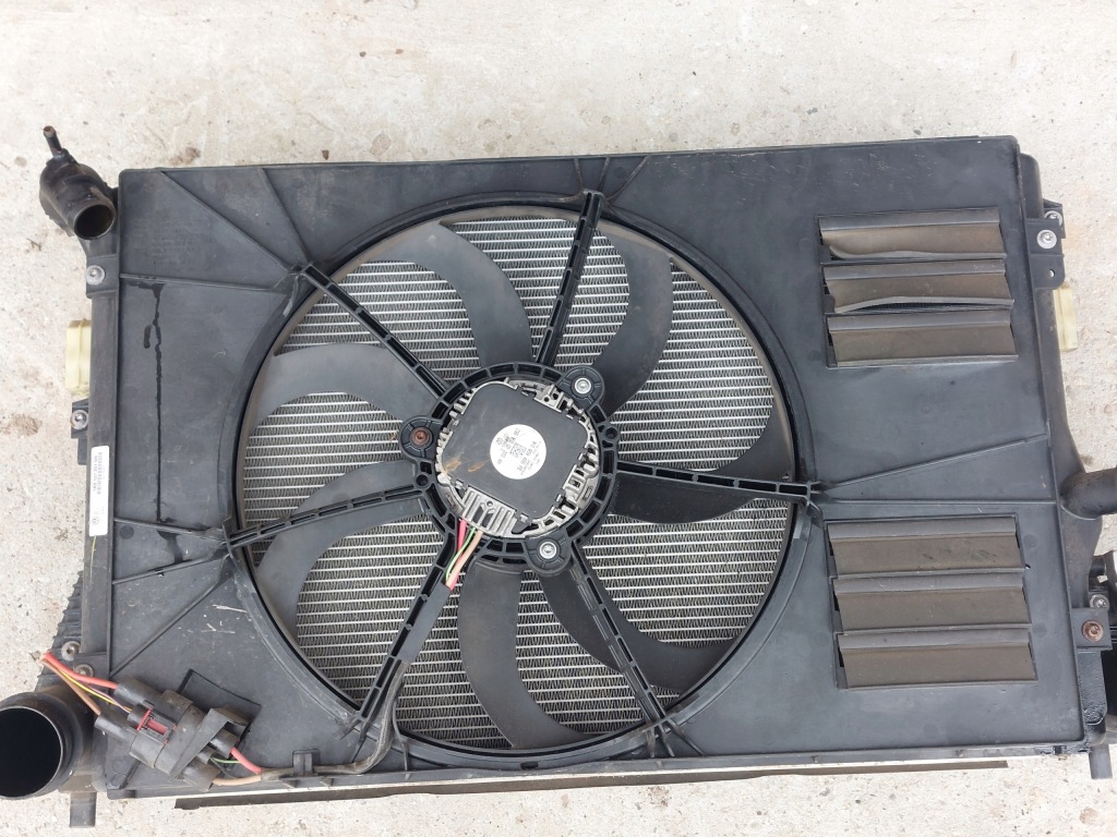 Радиатор воды интеркулер вентилятор 1.6 tdi golf vi superb 2 leon 2 vw Доставка