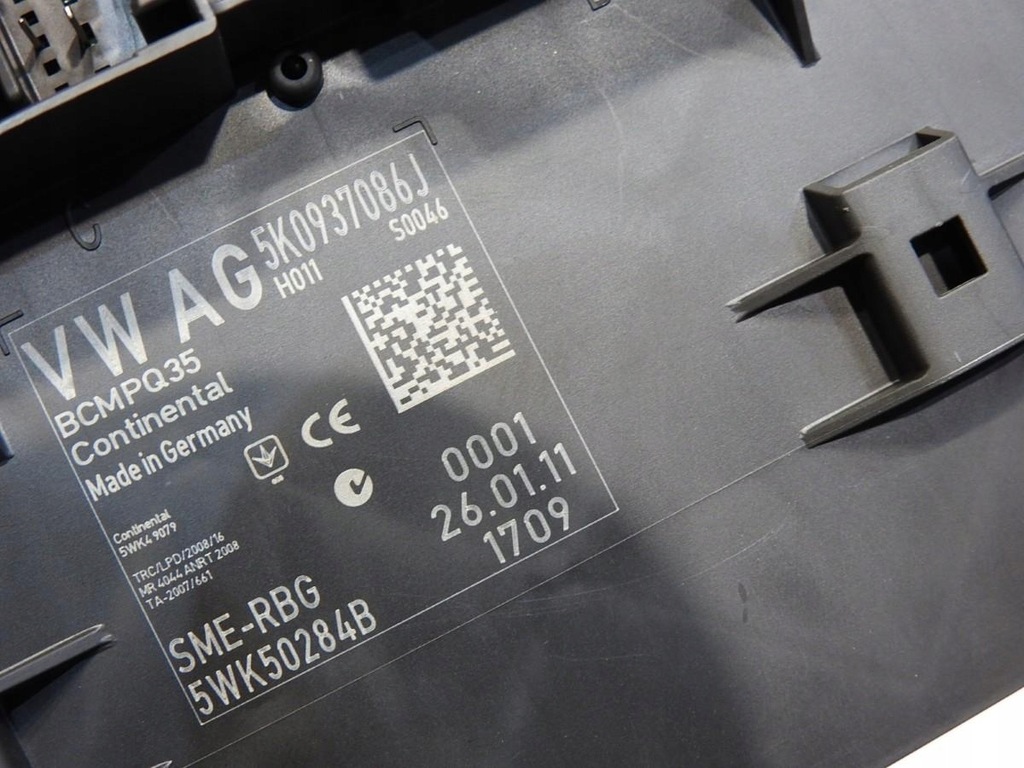 фото №8, Бортовой компьютер набор стартовый иммобилайзер vw sharan ii 2.0 tdi 03l906018g 5k0937086j