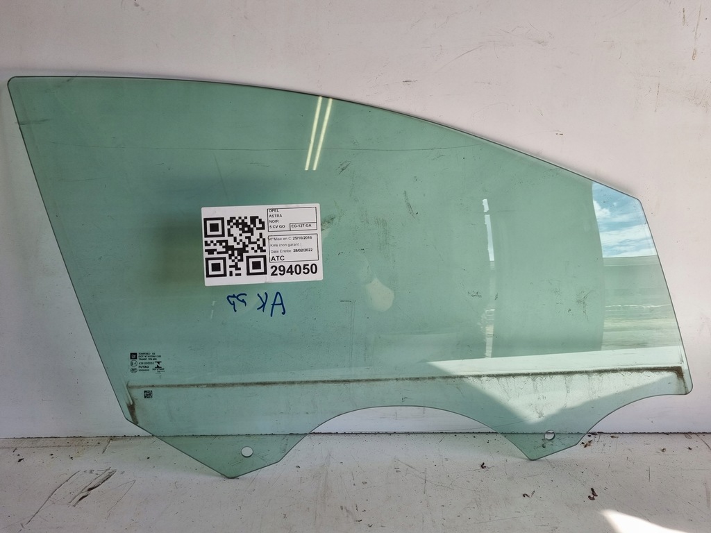 фото №1, Opel astra k скло правий перед двері