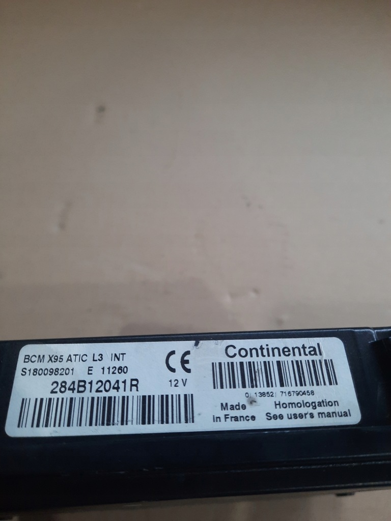 фото №1, Модуль блок керування bcm renault scenic iii 284b12041r