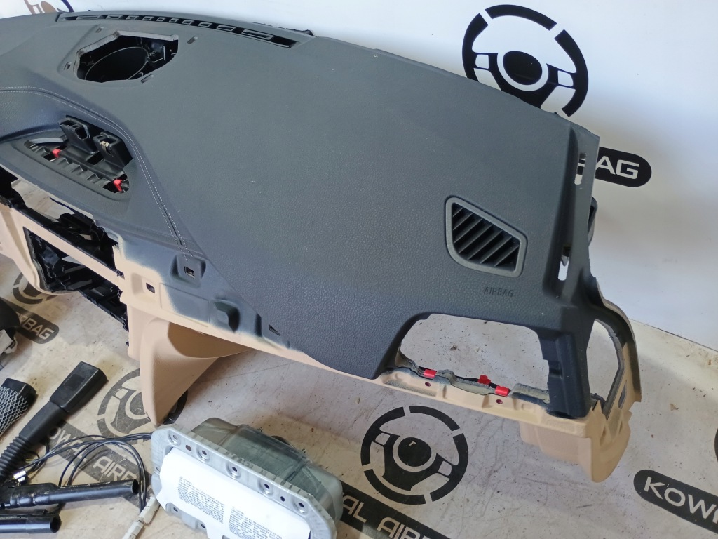 фото №6, Bmw 3 f30 f31 f34 приборная панель консоль сшитая подушка безопасности натяжители оригинал сшитая