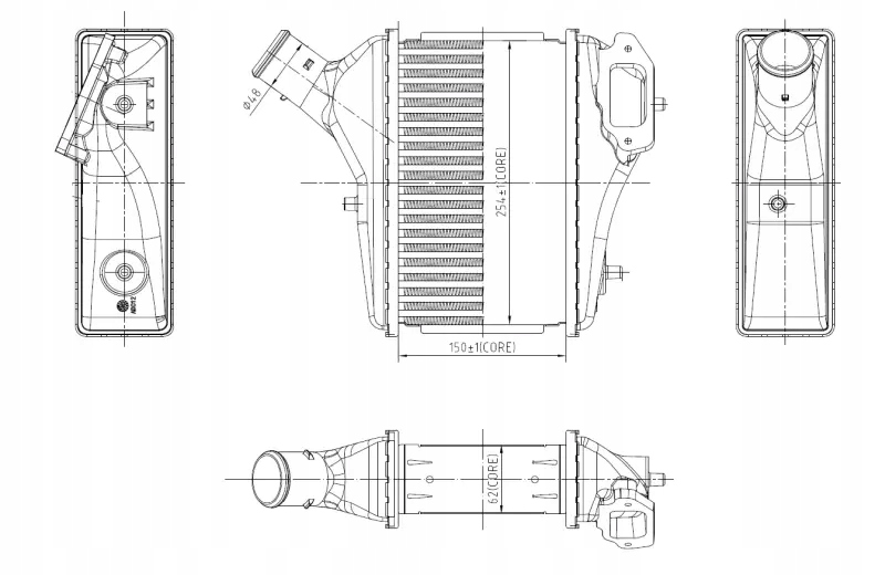 Купить 309091/nrf интеркулер honda crv 2,2d nrf