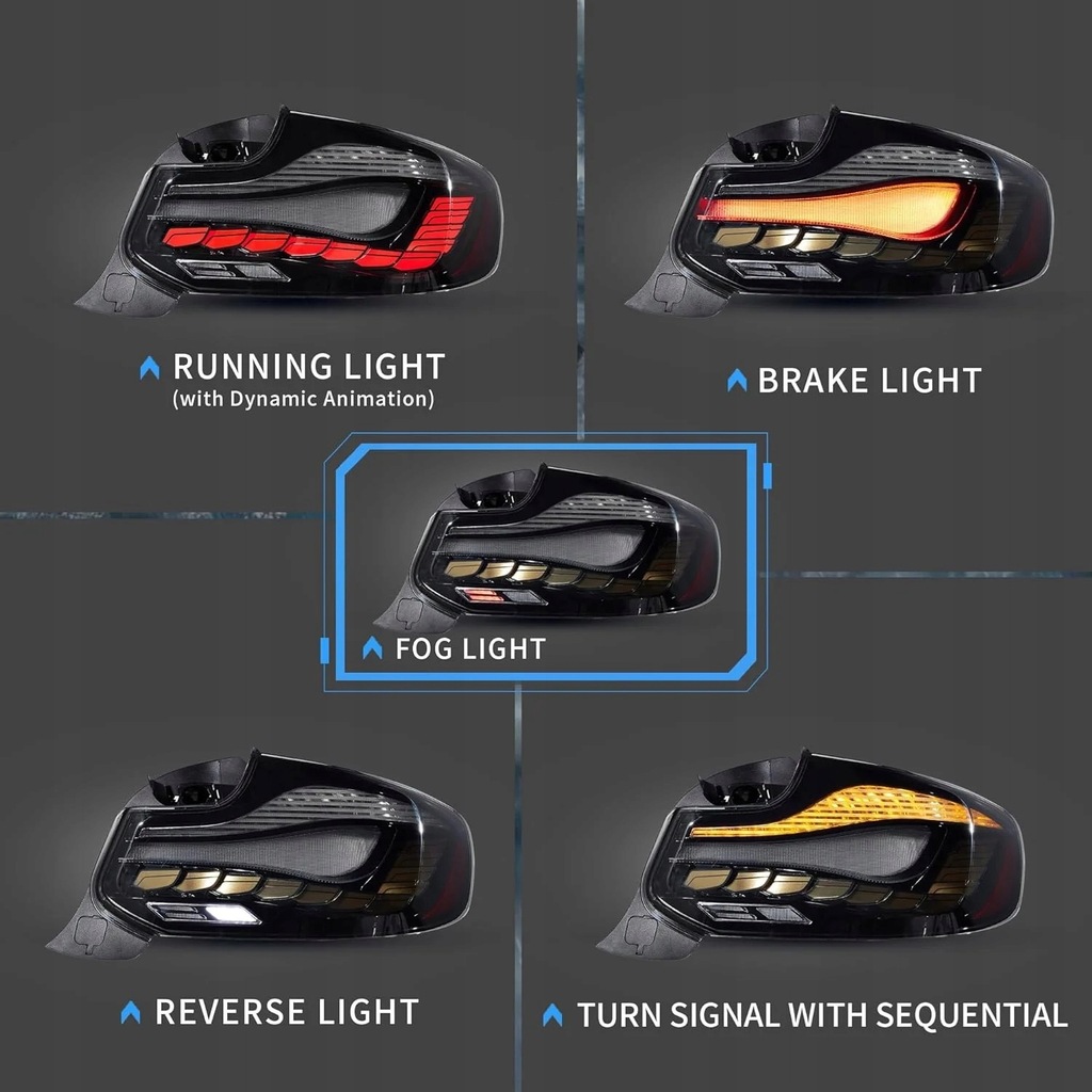 фото №9, Лампа задняя na kpl oled led gts cs look динамические bmw 2 f22 f23 f87 2014-21