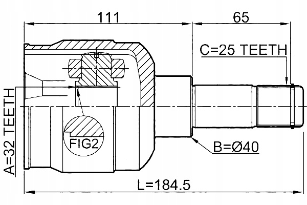 фото №2, Febest 2011-seb набір шарнір, wał привідний