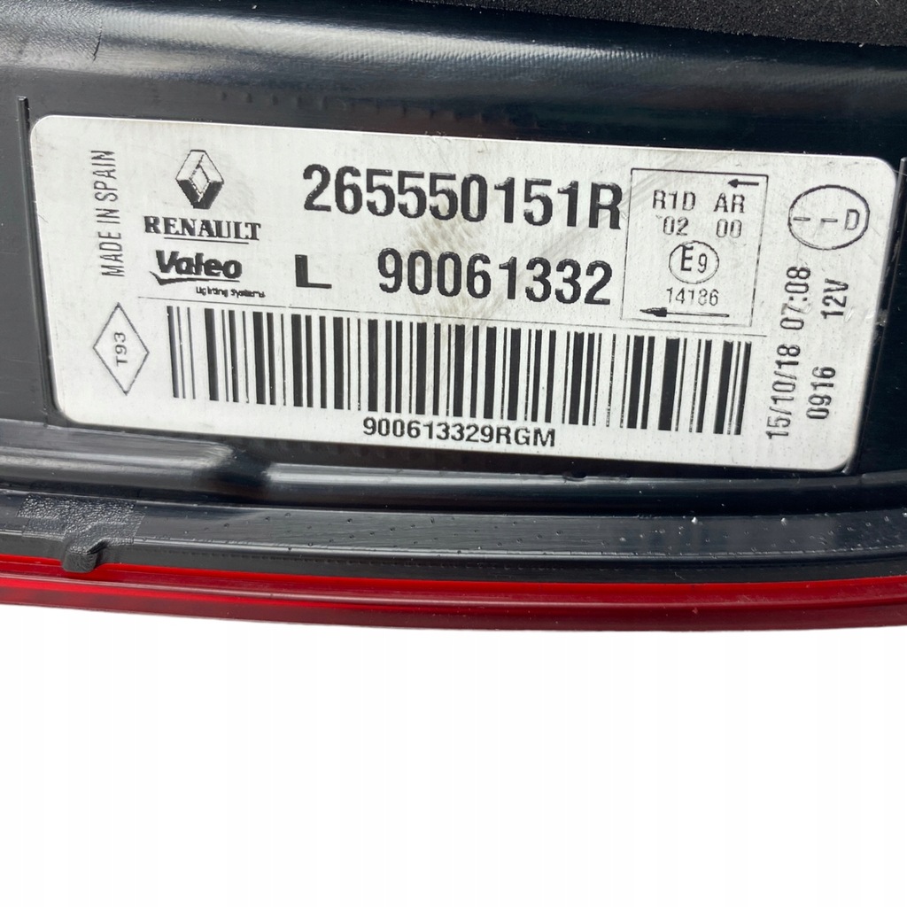 фото №15, Лампа задня ліва w кришка renault kadjar 265550151r