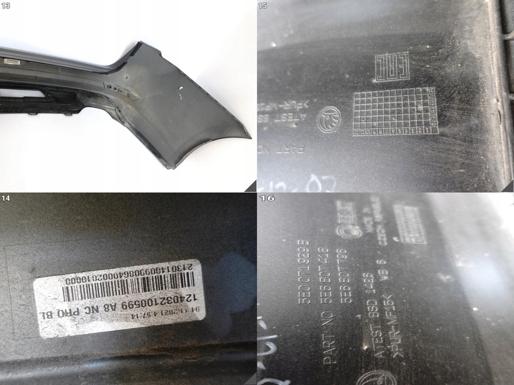 фото №14, Skoda octavia iv 4 5e7 20- sportline sport kombi бампер + спойлер задняя