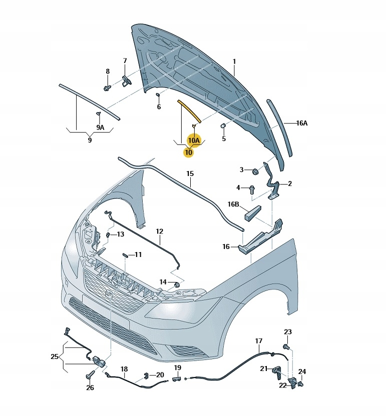 фото №2, Прокладка крышки передней oe:5f0823707b5ap seat leon