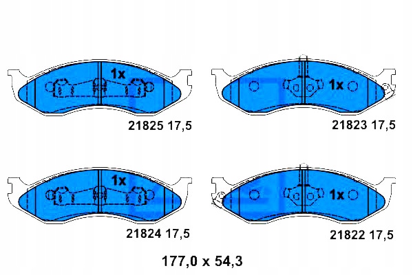 фото №1, Ate 13.0460-5897.2 набор тормозных колодок тормозных, тормоза дисковые