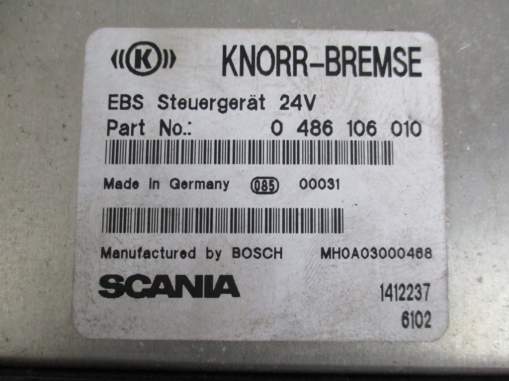 фото №6, Блок керування ebs 0486106010 scania 4 r 94-04 r.