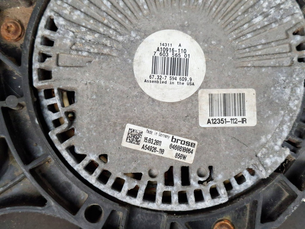 Вентилятор радиатора bmw x5 e70 7603565 Оригинал